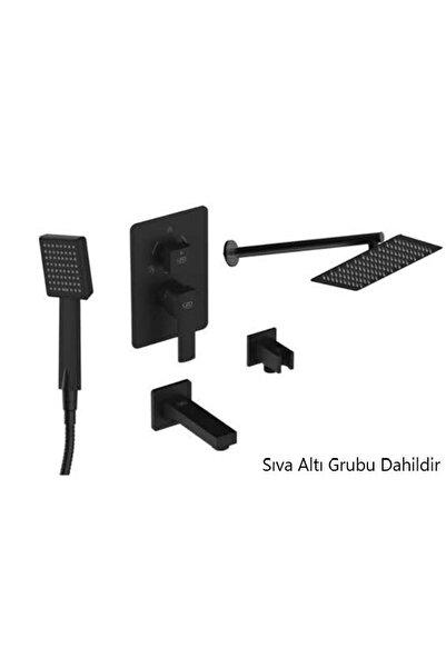 GPD ANKASTRE DUŞ SETİ (SİYAH) PEDRA ÇEVİRMELİ BNS05-S