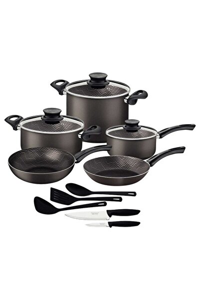 TRAMONTINA طقم أواني طهي باريس غير لاصقة، 12 قطعة