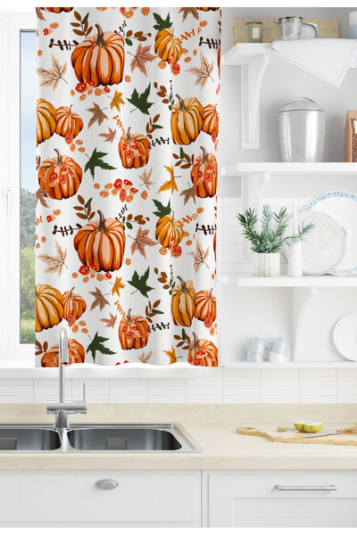 EVSEHOMES ستارة خلفية بتصميم اليقطين ذات الجناح الواحد