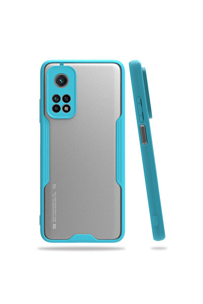 NewFace حافظة سيليكون بلاتينية لهاتف شاومي مي 10 تي برو - أزرق