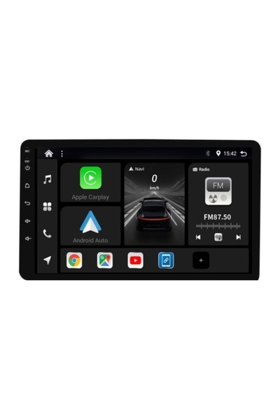 NAVI-ABC Navigație universală 1 DIN 8 inch, 4 GB, 64 GB, 8 nuclee, Carplay și Android Auto Wireless