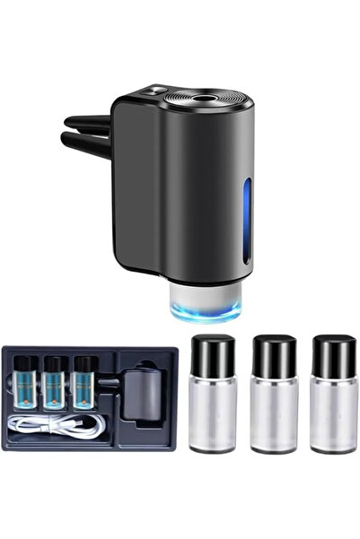 JOGAMS معطر جو ذكي للسيارة، قابل لإعادة الشحن، موزع روائح بثلاثة مستويات قابلة للتعديل مع ثلاثة روائح عطرية