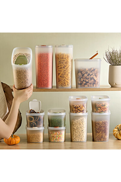 Lova Kapaklı Erzak Saklama Seti(12 ADET)