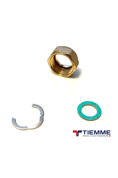 TIEMME Piulita conectare teava flexibila inox, ondulat 25mm - 1 1/4" - 10 bucati