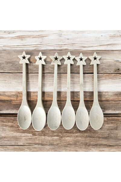 HOMEFECT Bamboo 6 Piece Tea Spoon Set
