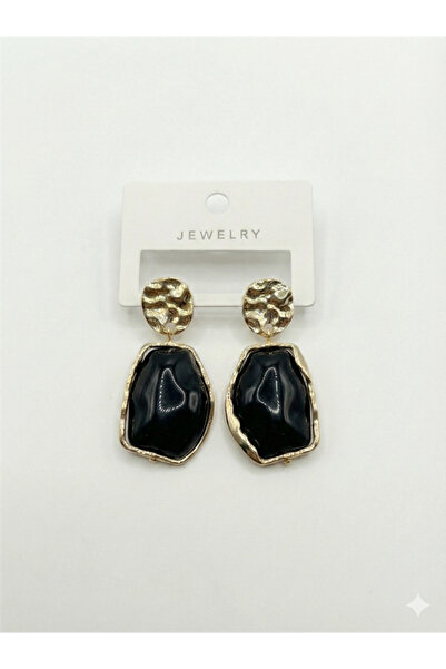 MENESSA Acrylic Stone Earrings - Black