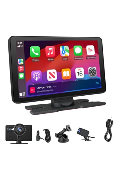 NAVI-ABC Universal Carplay and Android Auto Player 9 inch + Traffic Camera + ...