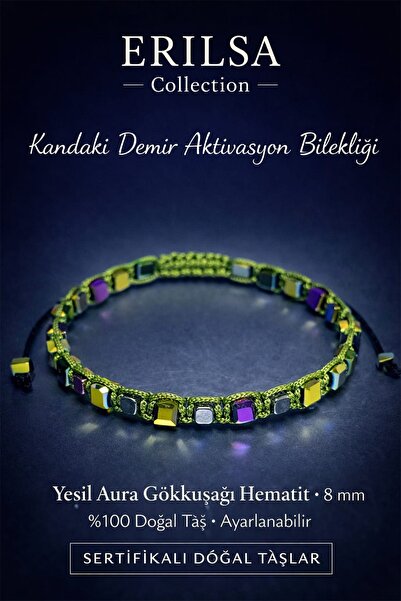 Erilsa Certified Blood Iron Deficiency Activation Bracelet – Green Aura Rainb...