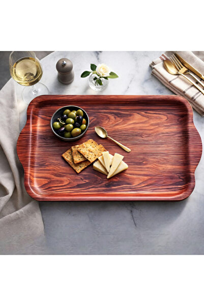 JML1 Decorative Tray 45x30cm, Plastic Wood Model
