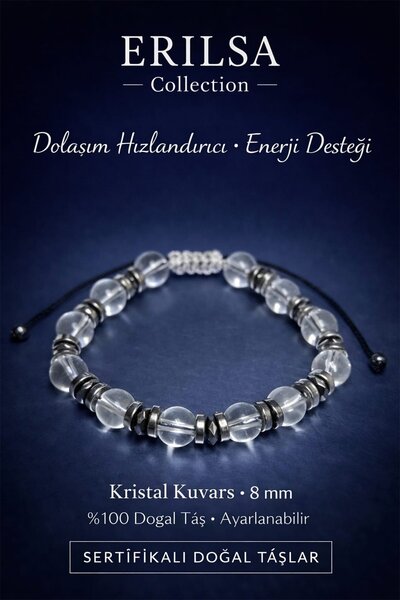 Erilsa Certified Circulation Accelerator Energy Support Bracelet – Crystal Qu...