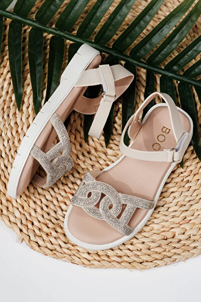 Zaira Μπεζ σανδάλια για κορίτσια από οικολογικό δέρμα Adina2 #21877 - 30