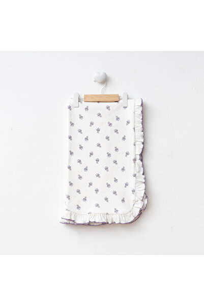 Eda Baby بطانية أطفال لافندر جاردن 90x100 مصنوعة من القطن بنسبة 100%