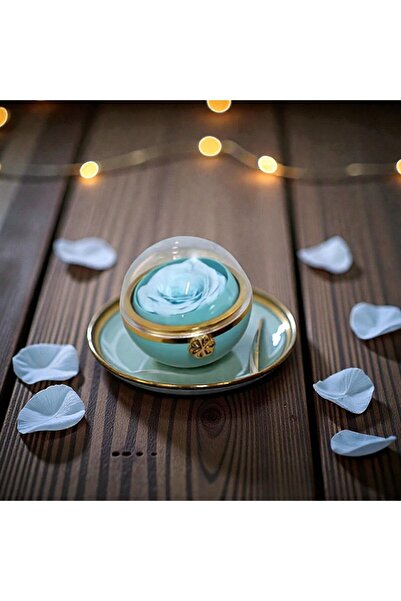 Kuzey Tacı Stylish Ring Box with Rose Figure, Specially Designed for Couples Vip