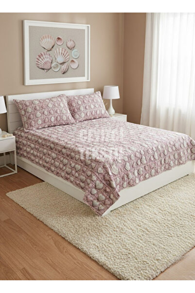 Çt Çeyizci Tekstil Ultrasonic Quilted 5D Printed Double Size Bedspread