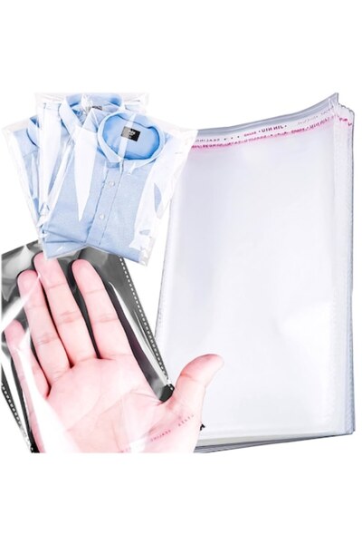 Optim Solution Pungi de celofan, OPP, autoadezive, pentru ambalarea hainelor,...