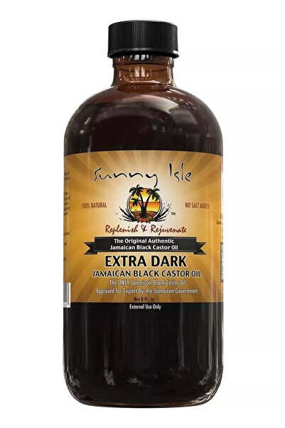 Sunny Isle زيت الخروع الأسود الجامايكي الأصلي، منتج طبيعي، 8 أونصات