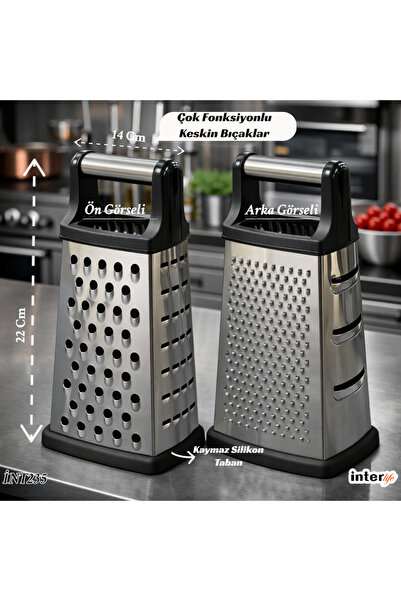 İnterlife مبشرة من الفولاذ المقاوم للصدأ مع قاعدة سيليكون مانعة للانزلاق وشفر...