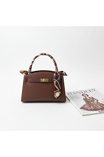 Handley حقيبة يد نسائية بتفاصيل وشاح وتفاصيل قفل