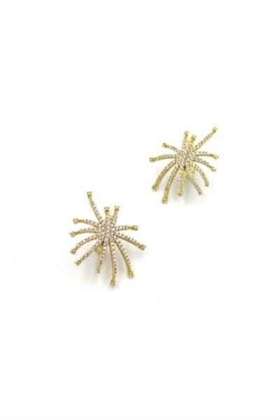 MENESSA Jewelled Earrings - Gold