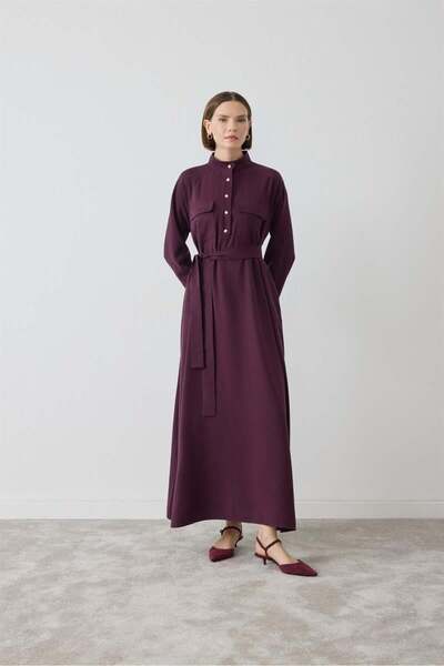Miori SİLVA TENSEL ELBİSE BORDO
