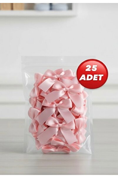 SERENA BD 25 adet kalın toz pembe kurdele fiyonkları çok amaçlı yılbaşı parti...