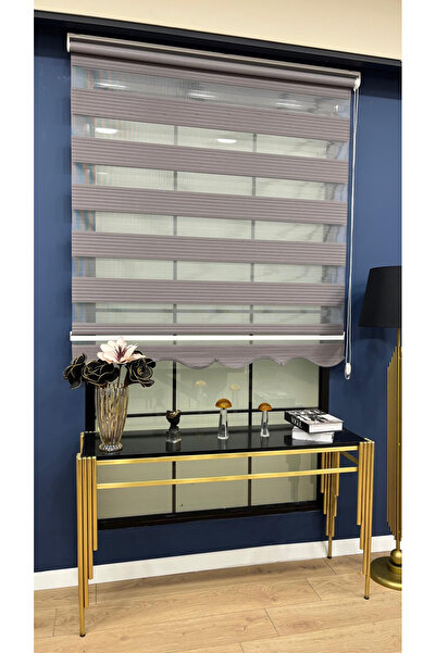 VOLPER MEKANİK Mz901 Geniş Pliseli Zebra Ve Stor Perde Koyu Gri Etek Dilimli