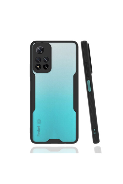 NewFace حافظة سيليكون بلاتينية لهاتف شاومي ريدمي نوت 11 برو بلس 5G - أسود