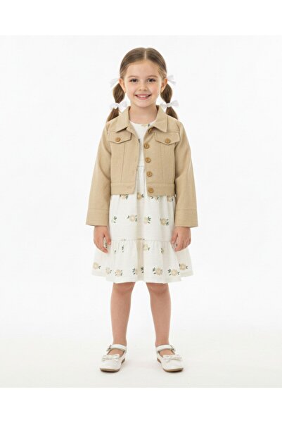 Egelite Rochie florală pentru fetiță, cu bretele, cu bolero, 2-10 ani, rochie...