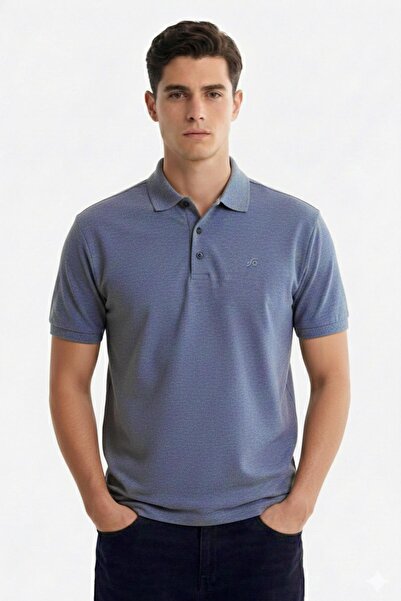 Sabri Özel İndigo Standart Fit Polo Yaka Tişört