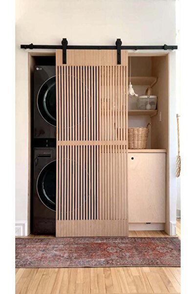 Bamena Wood Eva Çamaşır Makinesi ve Kurutmalık Alanı