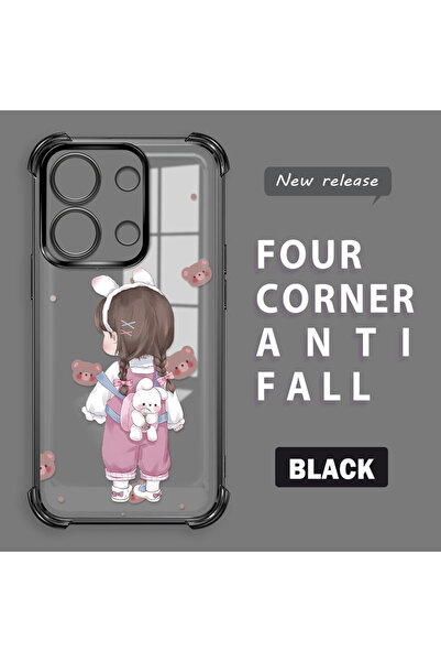 Hontinga حافظة هاتف شاومي ريدمي نوت 13 4G متوافقة مع نمط طباعة الفتيات، حافظة...