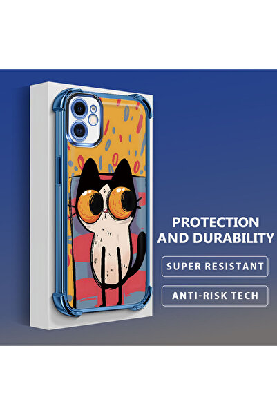 ucuc حافظة واقية من السيليكون الشفاف المتوافقة مع هاتف iPhone 11 بأنماط القطط...