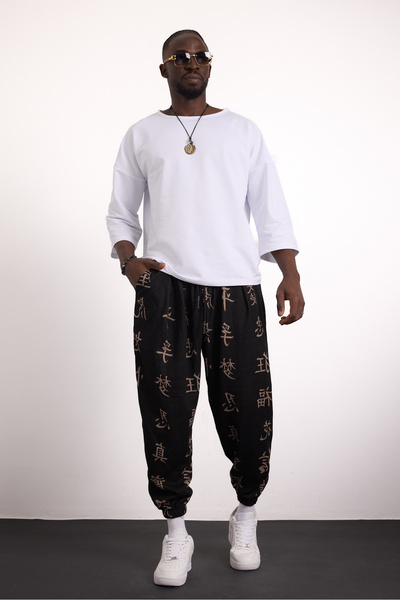 Superbluemexico Pantaloni largi sport unisex de nouă generație cu design orig...