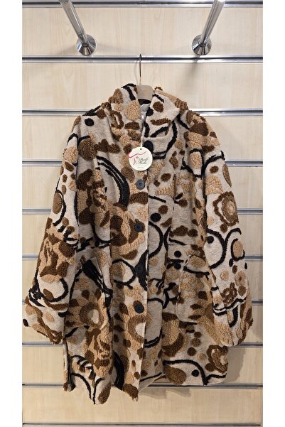 Park Moda Felt Coat Embossed Floral Pattern