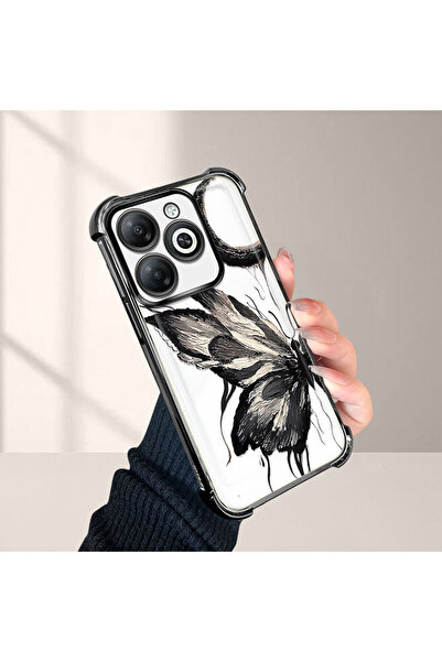 Hontinga حافظة هاتف شفافة من السيليكون مضادة للسقوط لهاتف Infinix Smart 8/8 Pro