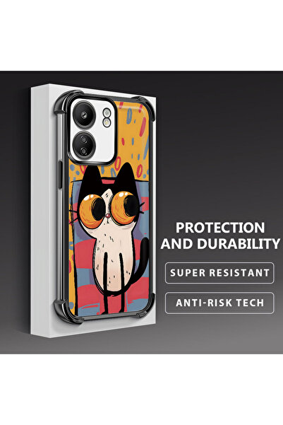 ucuc حافظة حماية من السيليكون الشفاف المتوافقة مع هاتف Xiaomi Redmi 13C بأنما...