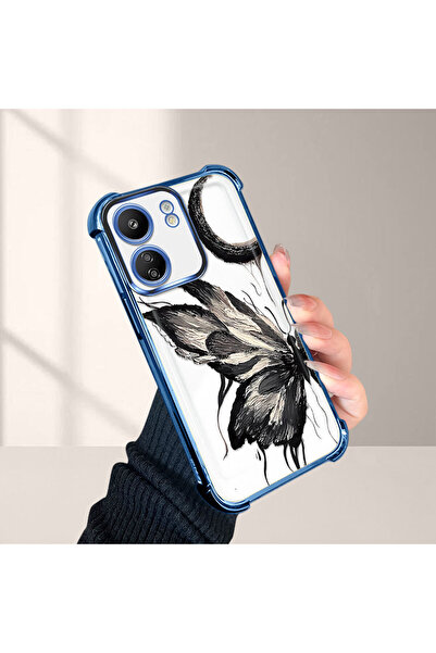 Hontinga جراب هاتف شفاف من السيليكون مضاد للسقوط لهاتف شاومي ريدمي 13C