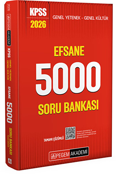Pegem Akademi Yayıncılık 2026 KPSS Genel Yetenek Genel Kültür Efsane 5000 Tam...