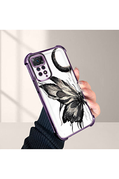 Hontinga جراب هاتف شفاف من السيليكون مضاد للسقوط لهاتف شاومي ريدمي نوت 11 برو 5G