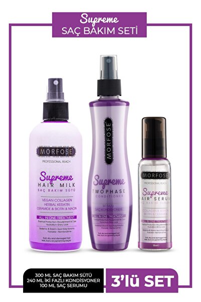 Morfose Supreme Saç Bakım Seti Saç Sütü+Saç Serumu+Fön suyu