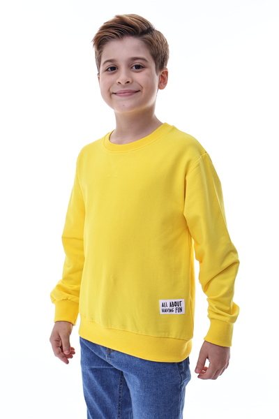 CQCQ Hanorac Basic pentru băieți, galben, cu 2 fire, croială confortabilă, 10...