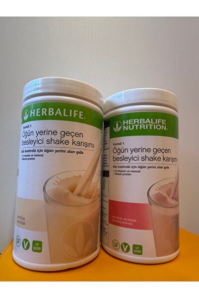 Herbalife Besleyici Shake Karışımı Formül 1 Ahududu 550 g 1 Vanilya 550 g