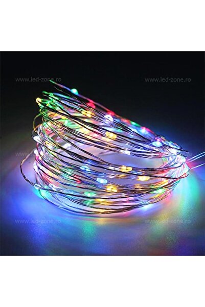 LEDZONE Luminițe de Crăciun pentru brad - 100 mini LED-uri, 1 fir de cupru, 1...