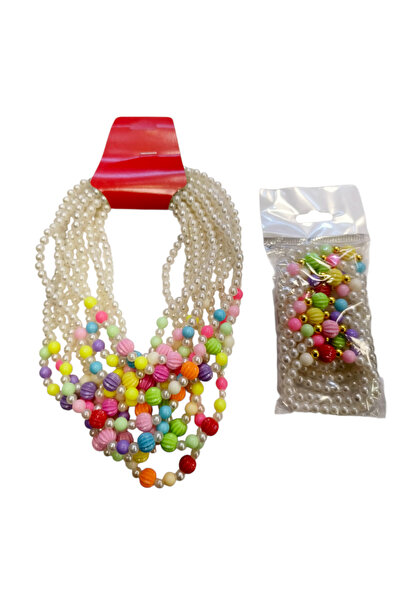 CERANLAR 10 KOLYE 10 BİLEKLİK HAC UMRE HEDİYESİ RENKLİ BONİBON