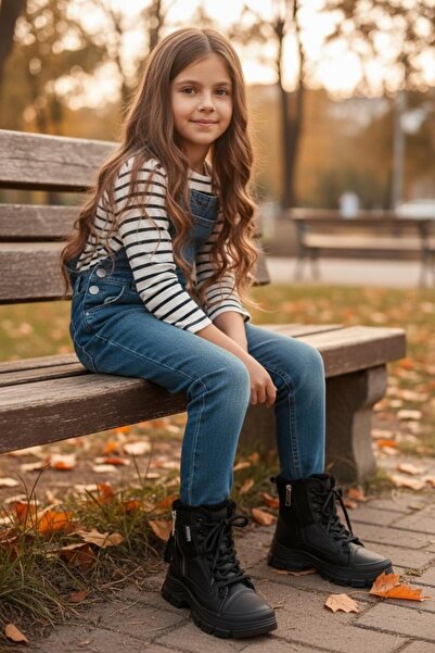 BAYRAMOĞLU KUNDURA ΜΑΥΡΑ ΠΑΙΔΙΚΑ ΜΠΟΤΑΚΙΑ ΜΕ ΓΟΥΝΑ ΕΣΩΤΕΡΙΚΑ, ΦΕΡΜΟΥΑΡ ΚΑΙ ΛΕ...