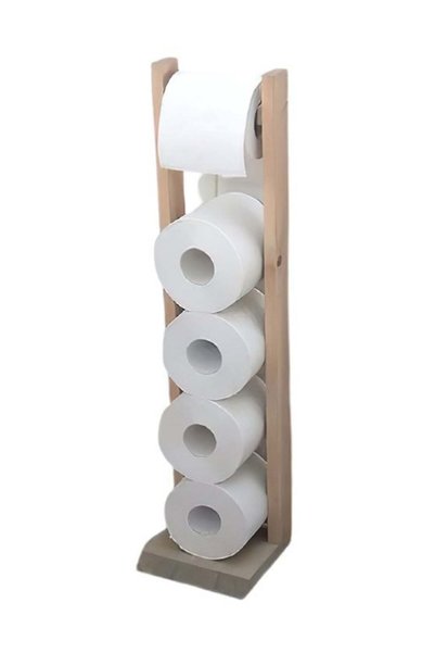 Bamena Wood Eave Ahşap Tuvalet Kağıtlığı