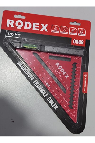 Rodex Alüminyum Üçgen Çetvel 170mm