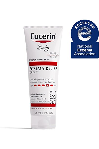 Eucerin كريم كامل للجسم للبشرة الجافة، لتخفيف الأكزيما لدى الأطفال، 8 أونصة س...