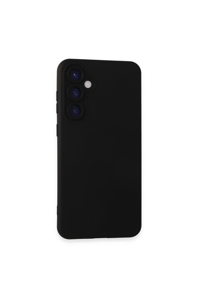 NewFace حافظة سامسونج جالاكسي S23 FE من السيليكون المخملي الداخلي - أسود