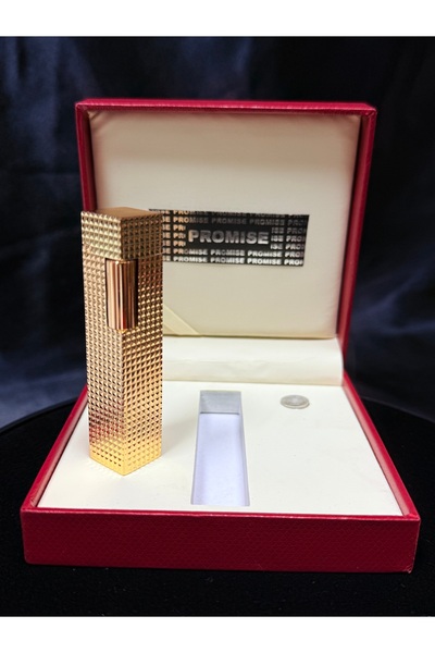 PROMISE PREMIUM BENZİNLİ METAL ÇAKMAK – DENGELİ AĞIRLIKLI GÖVDE, LÜKS ELMAS T...